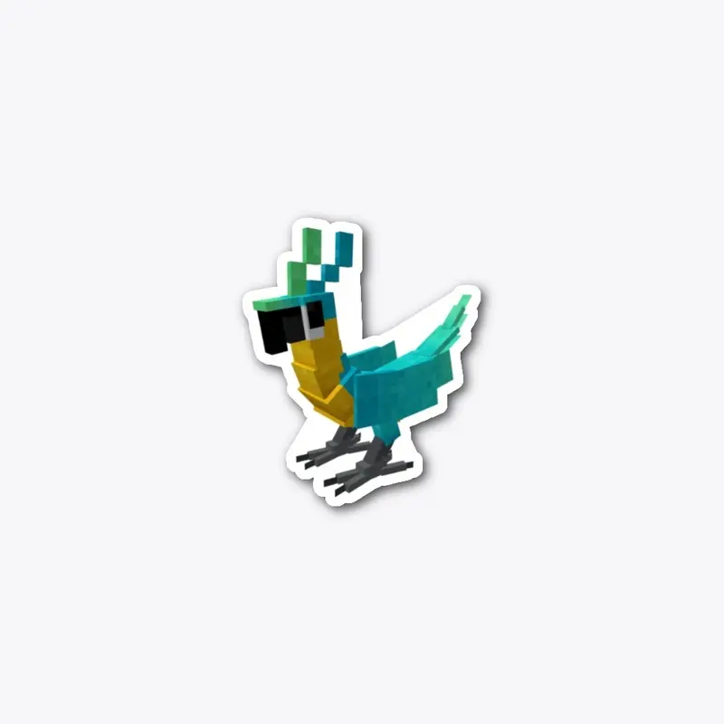 MegaParrot Sticker - Cyan